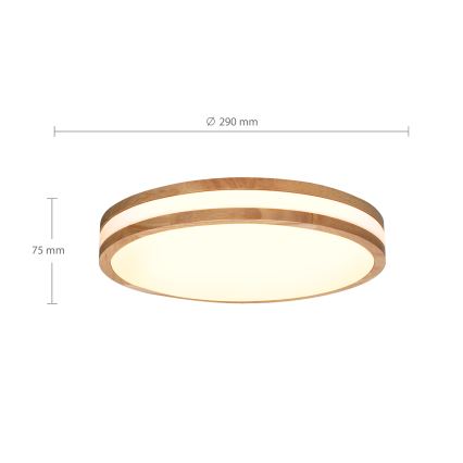 Brilagi - LED Plafondlamp MOLINA LED/24W/230V eiken diameter 29 cm