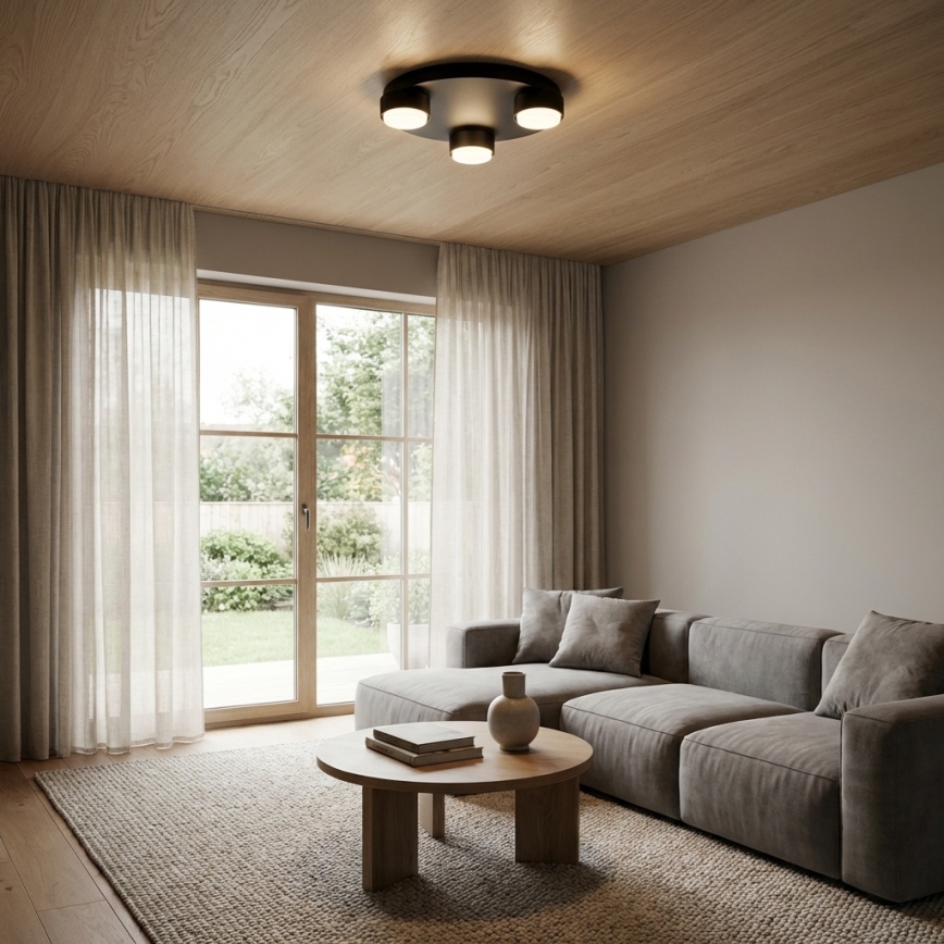 Brilagi - LED plafondlamp MONO 3xGX53/30W/230V Ø 30 cm zwart