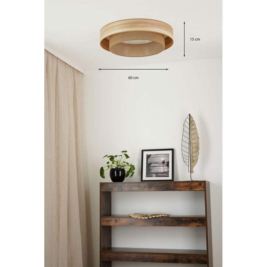 Brilagi - LED Plafondlamp MONTANA BOHO LED/26W/230V diameter 60 cm bruin