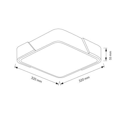 Brilagi - LED plafondlamp PILANA LED/24W/230V eik/wit 32x32 cm