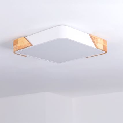 Brilagi - LED plafondlamp PILANA LED/24W/230V eik/wit 32x32 cm