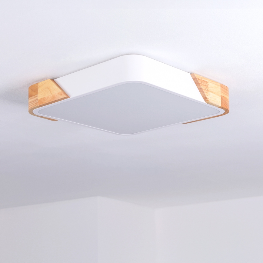 Brilagi - LED plafondlamp PILANA LED/24W/230V eik/wit 32x32 cm