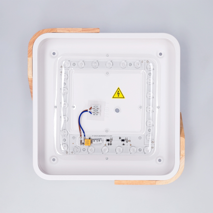 Brilagi - LED plafondlamp PILANA LED/24W/230V eik/wit 32x32 cm