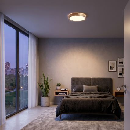 BRILAGI - LED plafondlamp PILANA LED/24W/230V eiken/goud Ø 30 cm