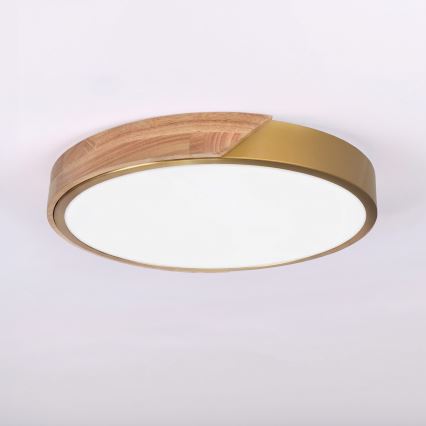 BRILAGI - LED plafondlamp PILANA LED/24W/230V eiken/goud Ø 30 cm