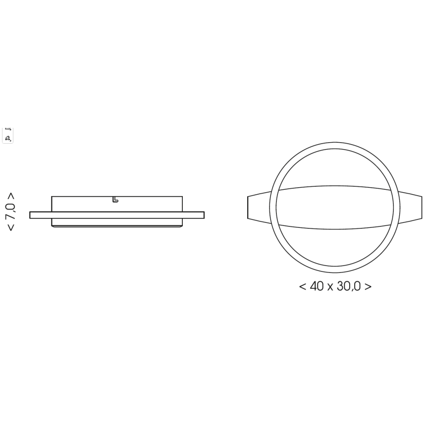 Brilagi - LED-plafondlamp PLANK LED/16W/230V 4000K 30x40 cm hout