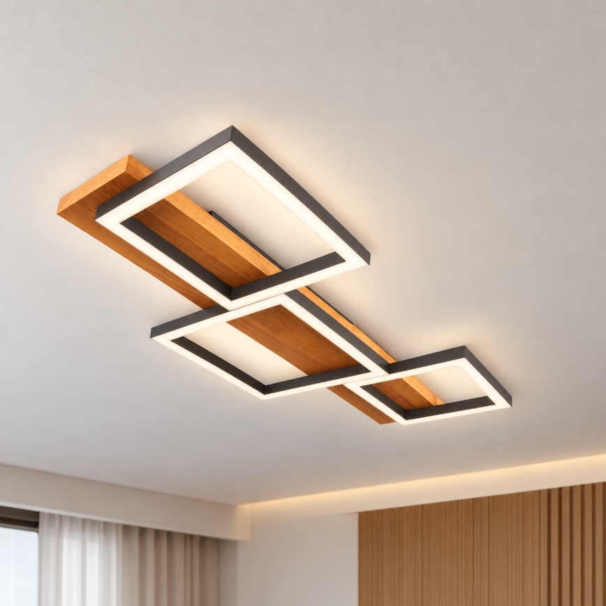 BRILAGI - LED plafondlamp PLANK LED/30W/230V 4000K 34,5x65 cm hout