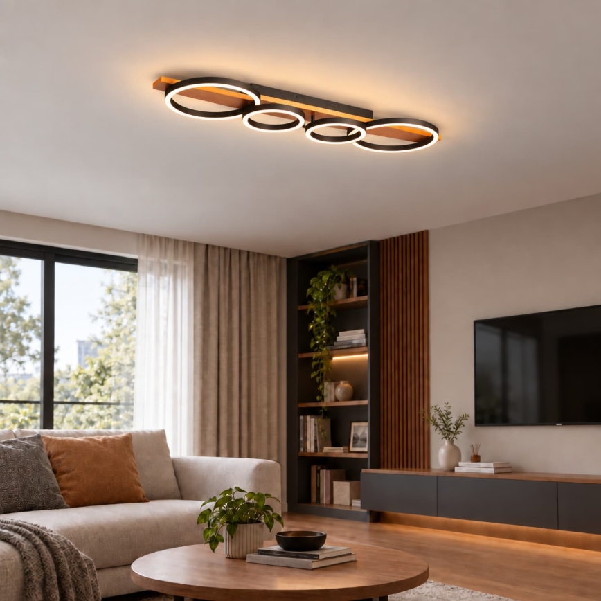 BRILAGI - LED plafondlamp PLANK LED/35W/230V 4000K 30x100 cm hout