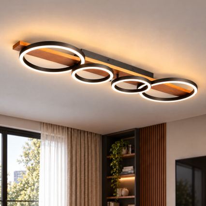 BRILAGI - LED plafondlamp PLANK LED/35W/230V 4000K 30x100 cm hout
