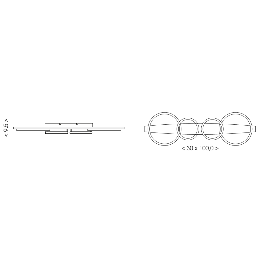 Brilagi - LED plafondlamp PLANK LED/35W/230V 4000K 30x100 cm hout