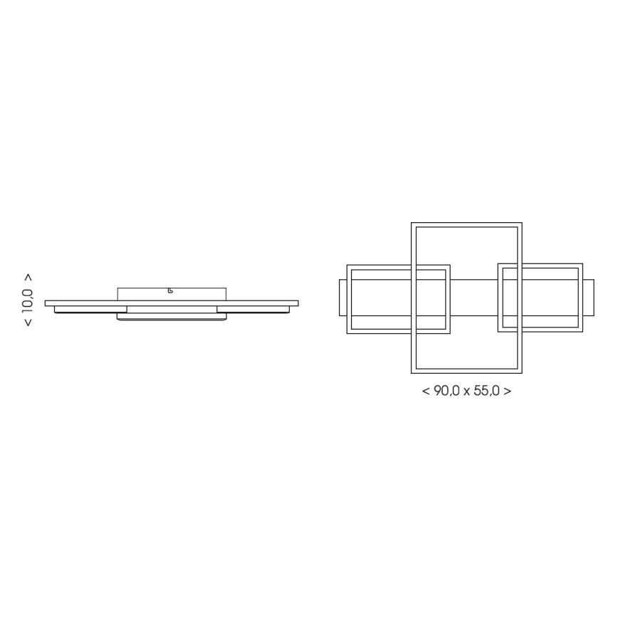 Brilagi - LED-plafondlamp PLANK LED/35W/230V 4000K 55x90 cm hout