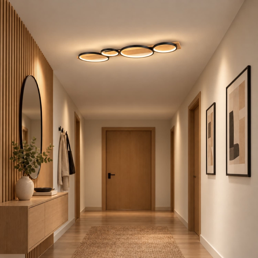 BRILAGI - LED plafondlamp PLANK LED/38W/230V 4000K 40x120 cm hout