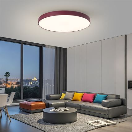 Brilagi - LED-plafondlamp POOL LED/100W/230V 3000/4000/6000K pr. 80 cm bordeaux