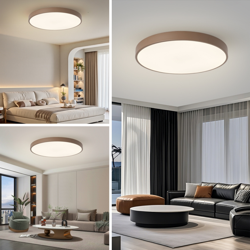 Brilagi - LED plafondlamp POOL LED/100W/230V 3000/4000/6000K Ø 80 cm bruin