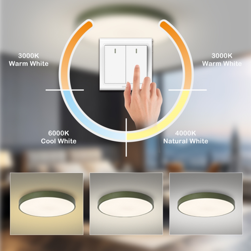 Brilagi - LED-plafondlamp POOL LED/100W/230V 3000/4000/6000K Ø 80 cm groen