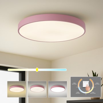 Brilagi - LED plafondlamp POOL LED/100W/230V 3000/4000/6000K Ø 80 cm roze