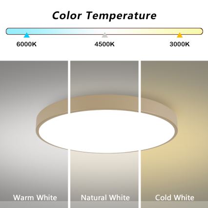 Brilagi - LED plafondlamp POOL LED/100W/230V 3000/4500/6000K Ø 80 cm beige