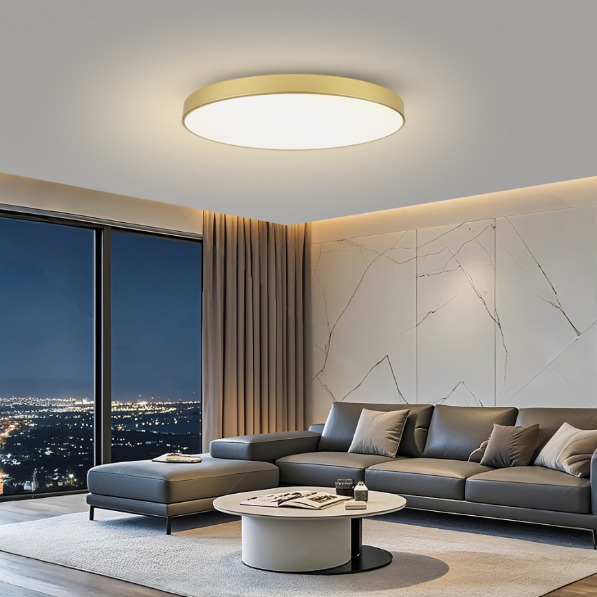 Brilagi - LED plafondlamp POOL LED/128W/230V 3000/4000/6000K Ø 100 cm goudkleurig
