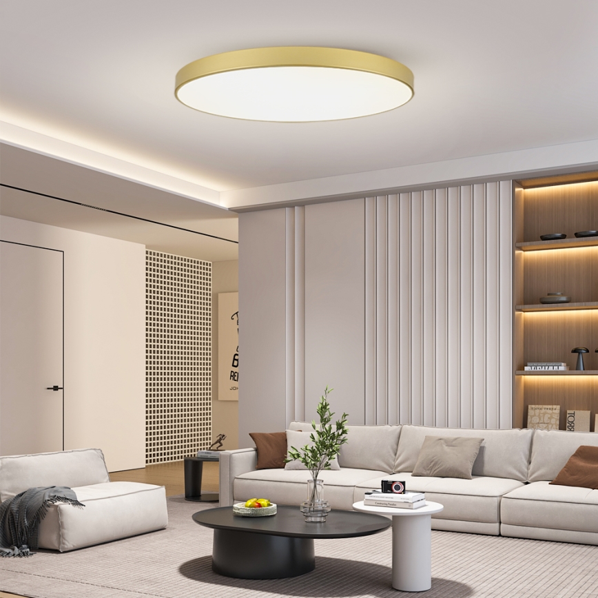 Brilagi - LED plafondlamp POOL LED/180W/230V 3000/4000/6000K Ø 120 cm goudkleurig
