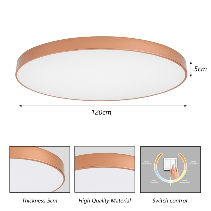BRILAGI - LED plafondlamp POOL LED/180W/230V 3000/4000/6000K pr. 120 cm koperkleurig