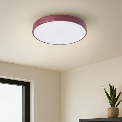 Brilagi - LED-plafondlamp POOL, 36 W, 230 V, 3000/4000/6000 K, Ø 30 cm, bordeaux