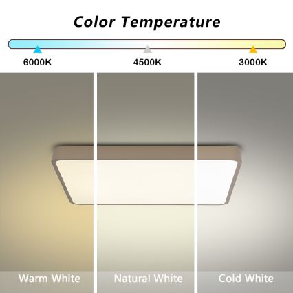 Brilagi - LED plafondlamp POOL LED/36W/230V 3000/4000/6000K 40x40 cm beige