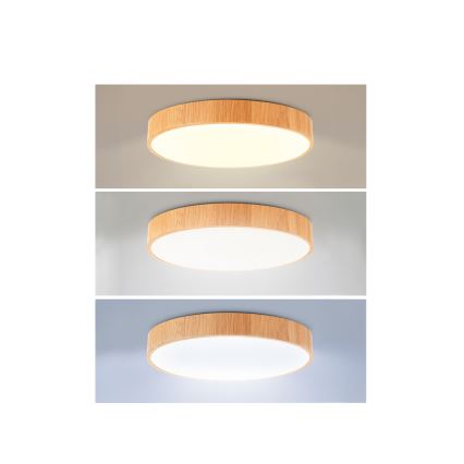 Brilagi - LED-plafondlamp POOL LED/36W/230V 3000/4000/6000K Ø 30 cm houtdecor