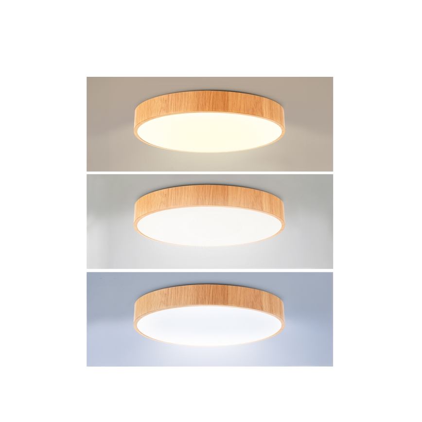 Brilagi - LED-plafondlamp POOL LED/36W/230V 3000/4000/6000K Ø 30 cm houtdecor
