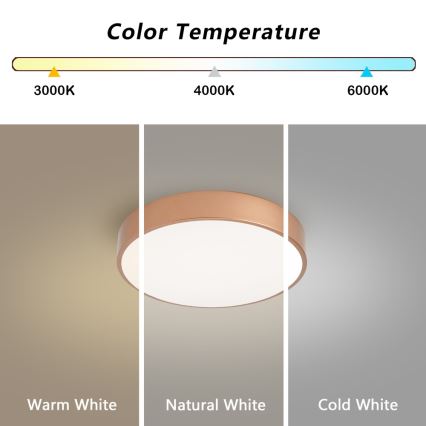 Brilagi - LED plafondlamp POOL LED/36W/230V 3000/4000/6000K Ø 30 cm brons