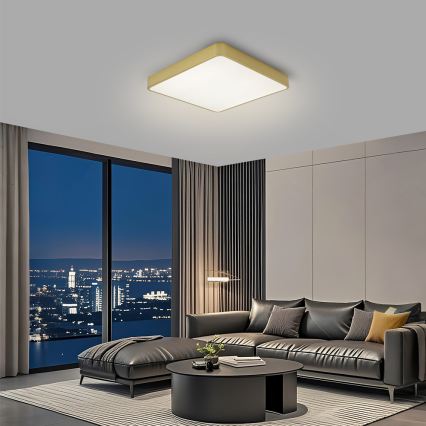 Brilagi - LED-plafondlamp POOL LED/36W/230V 3000/4500/6000K 40x40 cm goudkleurig