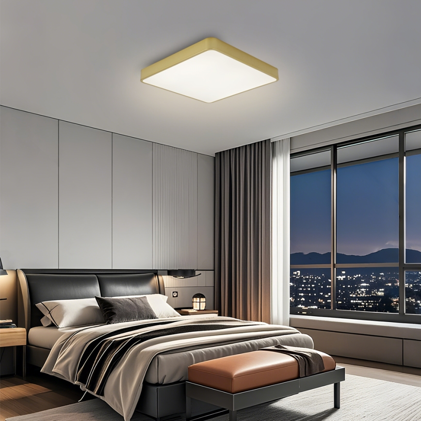 Brilagi - LED-plafondlamp POOL LED/36W/230V 3000/4500/6000K 40x40 cm goudkleurig