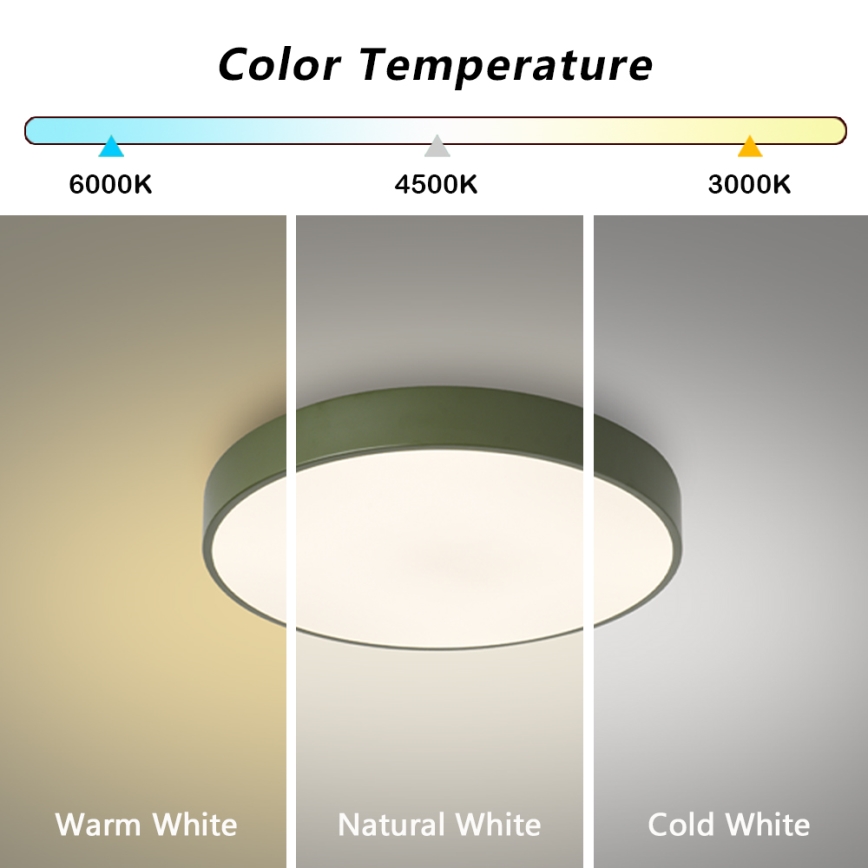 Brilagi - LED-plafondlamp POOL LED/48W/230V 3000/4000/6000K Ø 40 cm groen