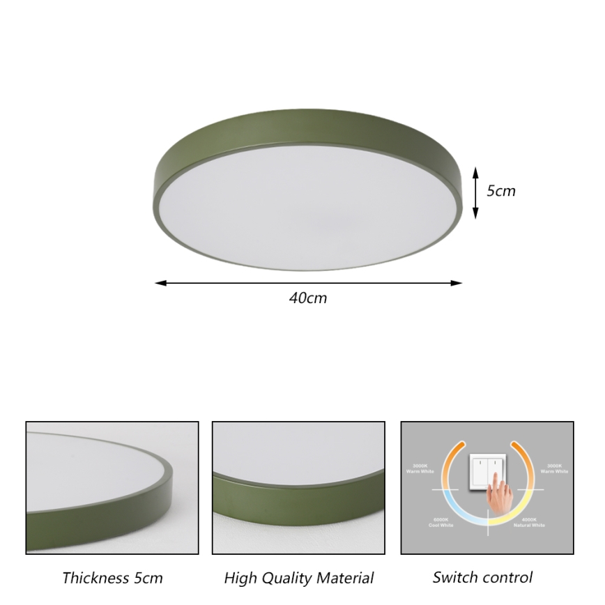 Brilagi - LED-plafondlamp POOL LED/48W/230V 3000/4000/6000K Ø 40 cm groen