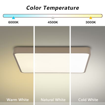Brilagi - LED-plafondlamp POOL LED/48W/230V 3000/4000/6000K 50x50 cm beige