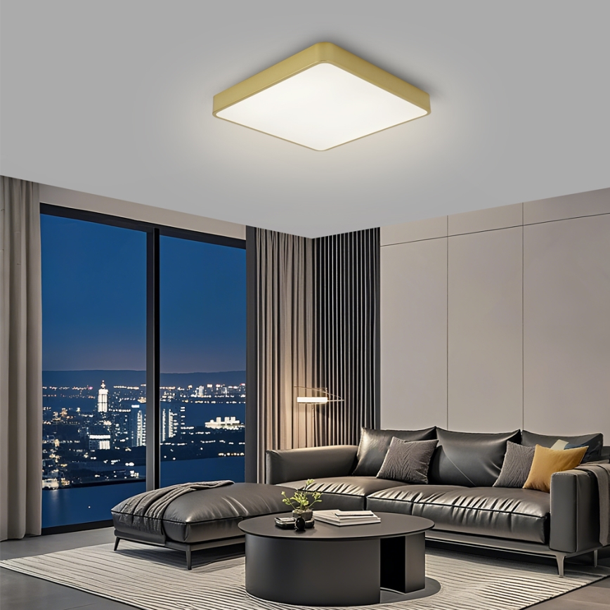 Brilagi - LED plafondlamp POOL LED/48W/230V 3000/4000/6000K 50x50 cm goud