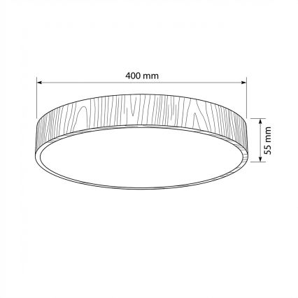 Brilagi - LED-plafondlamp POOL LED/48W/230V 3000/4000/6000K Ø 40 cm houtdecor