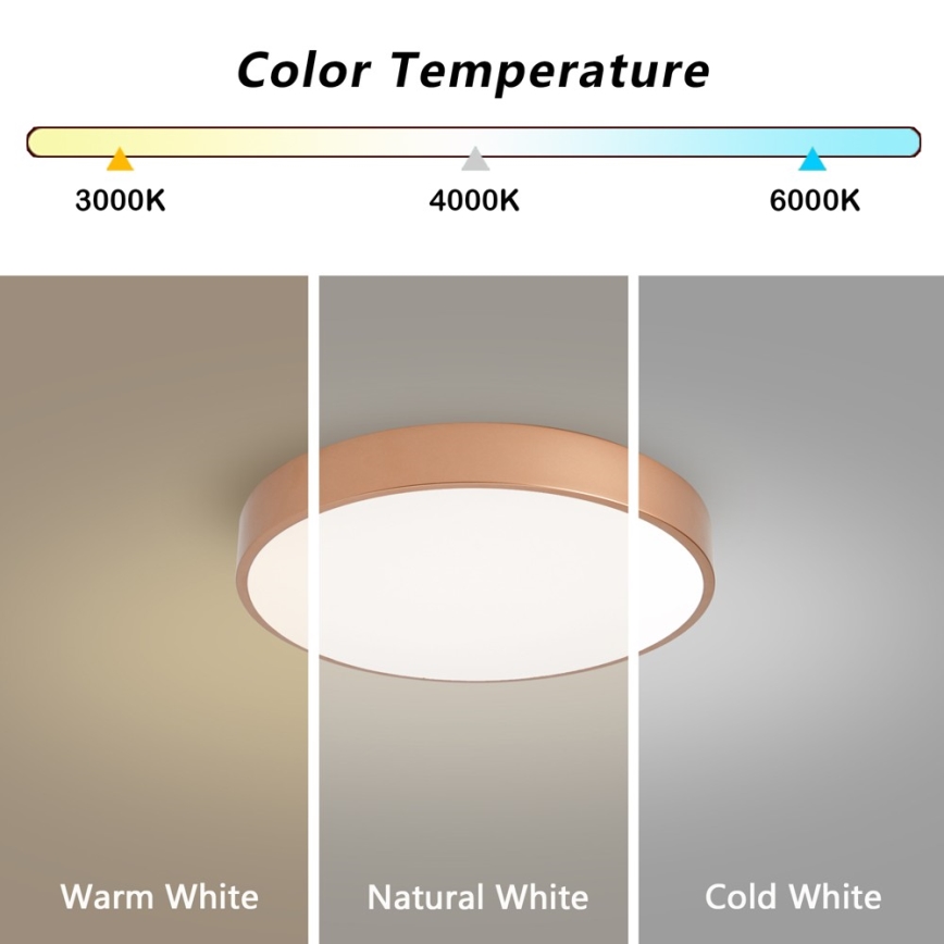 BRILAGI - LED plafondlamp POOL LED/48W/230V 3000/4000/6000K Ø 40 cm koperkleurig