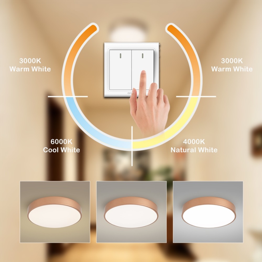 BRILAGI - LED plafondlamp POOL LED/48W/230V 3000/4000/6000K Ø 40 cm koperkleurig