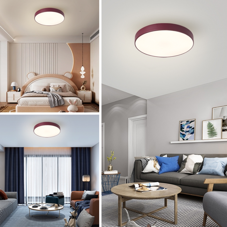 Brilagi - LED-plafondlamp POOL LED/60W/230V 3000/4000/6000K diam. 50 cm bordeaux