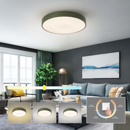 Brilagi - LED plafondlamp POOL LED/60W/230V 3000/4000/6000K Ø 50 cm groen