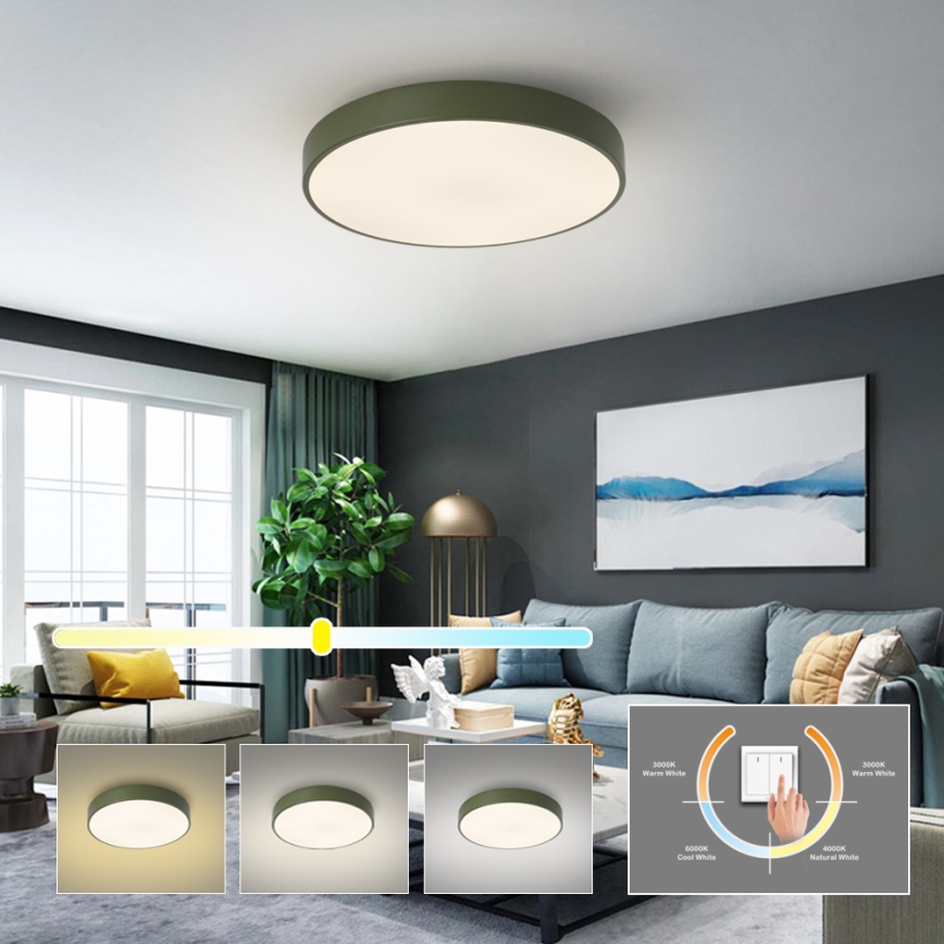 Brilagi - LED plafondlamp POOL LED/60W/230V 3000/4000/6000K Ø 50 cm groen