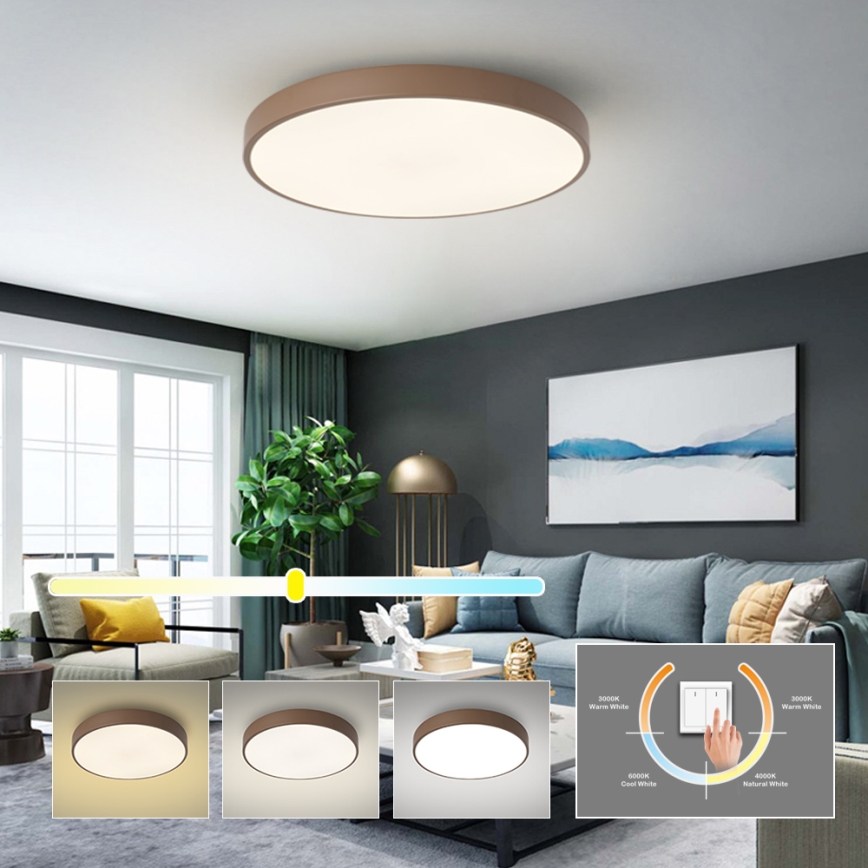 Brilagi - LED plafondlamp POOL LED/60W/230V 3000/4000/6000K Ø 60 cm bruin