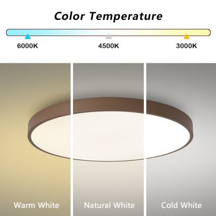 Brilagi - LED plafondlamp POOL LED/60W/230V 3000/4000/6000K Ø 60 cm bruin