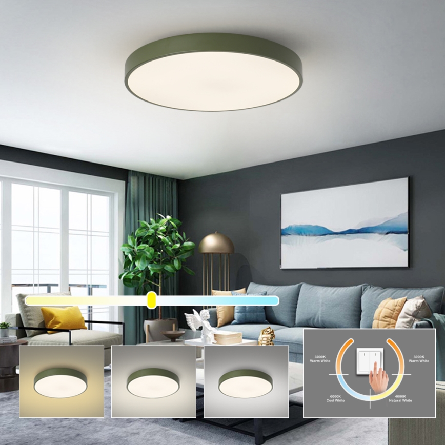 Brilagi - LED plafondlamp POOL LED/60W/230V 3000/4000/6000K Ø 60 cm groen