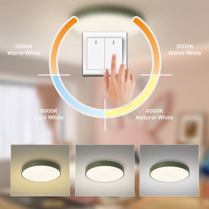 Brilagi - LED plafondlamp POOL LED/60W/230V 3000/4000/6000K Ø 60 cm groen