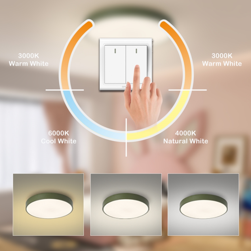 Brilagi - LED plafondlamp POOL LED/60W/230V 3000/4000/6000K Ø 60 cm groen