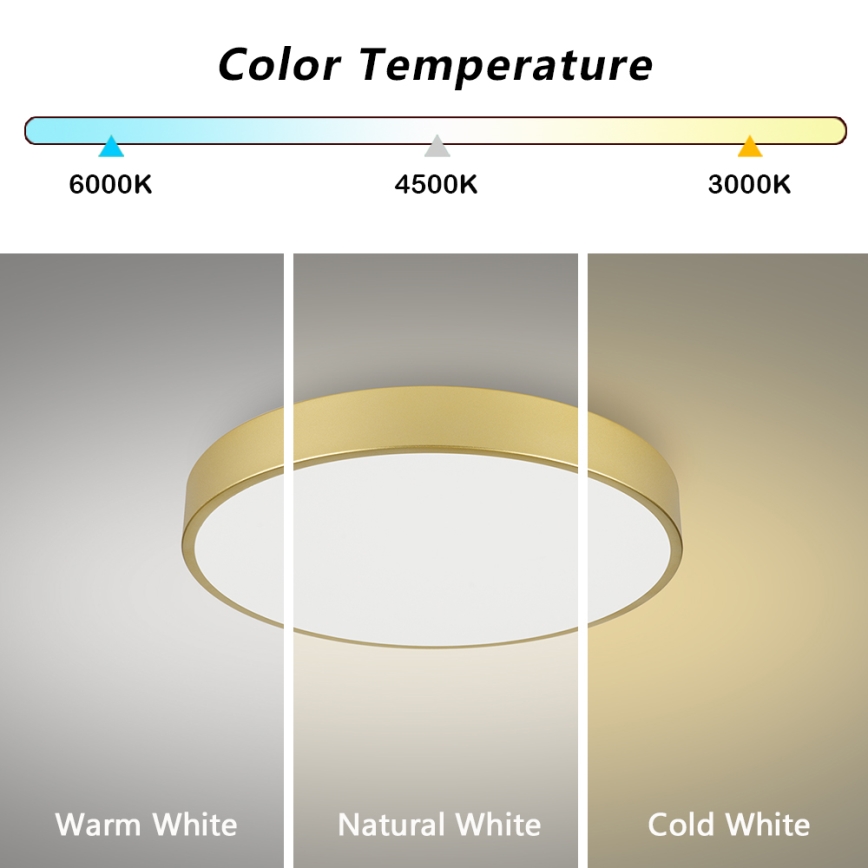 Brilagi - LED plafondlamp POOL LED/60W/230V 3000/4500/6000K Ø 60 cm goudkleurig