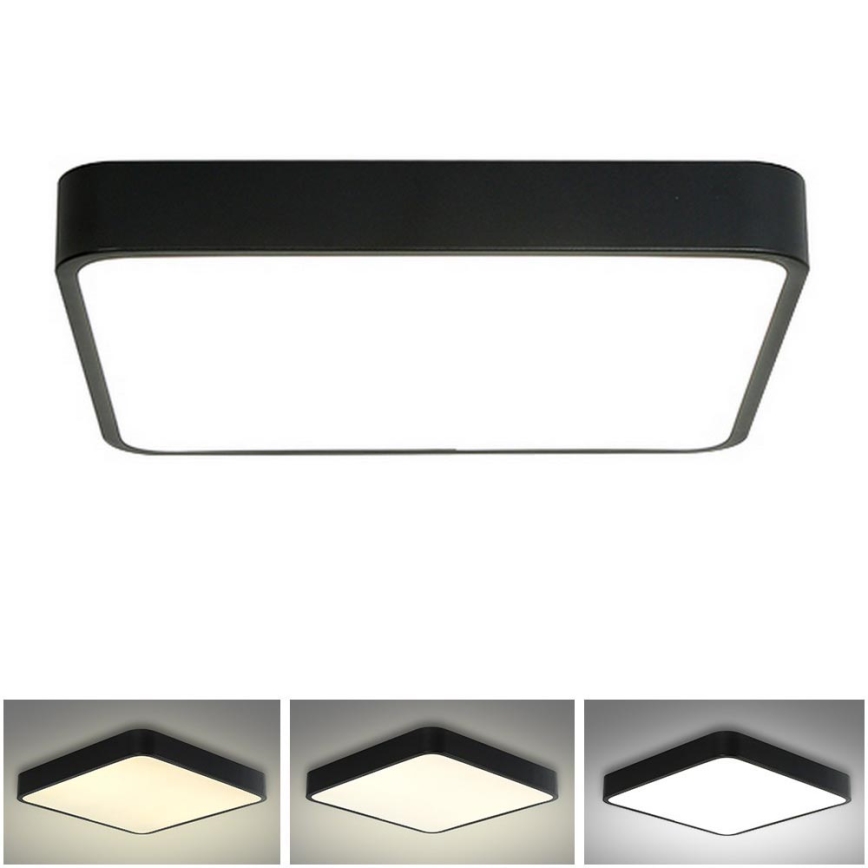 Brilagi - LED Plafondlamp POOL SQUARE LED/36W/230V 3000/4500/6000K 40x40 cm zwart
