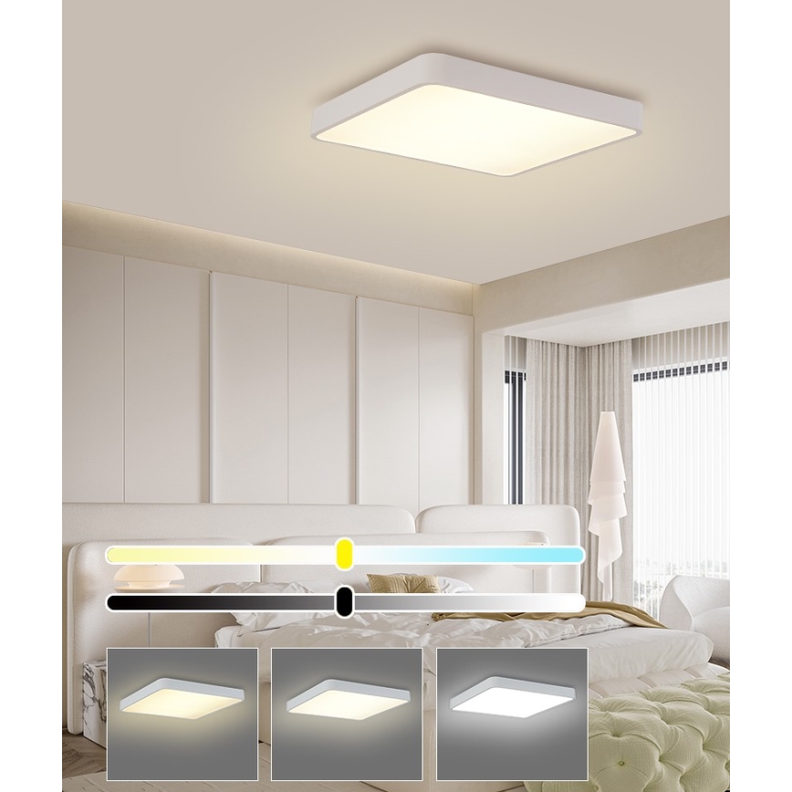 Brilagi - LED-plafondlamp POOL SQUARE LED/36W/230V 3000/4500/6000K 40x40 cm wit