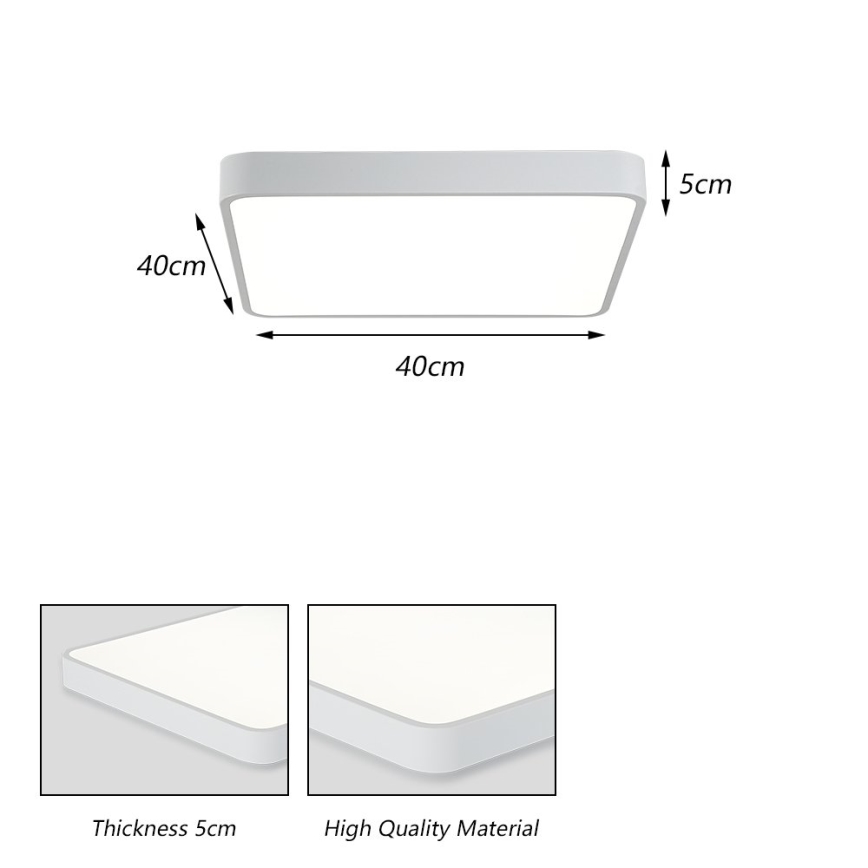 Brilagi - LED-plafondlamp POOL SQUARE LED/36W/230V 3000/4500/6000K 40x40 cm wit
